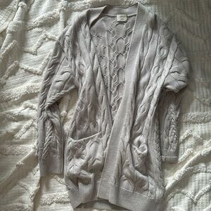 Aritzia OVERSIZED Cable Knit Grandpa Cardigan - size XS